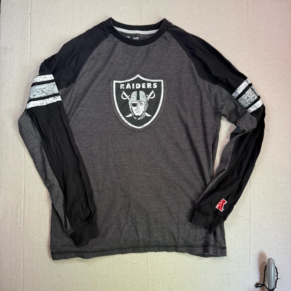 Raiders long sleeve black gray NFL tee